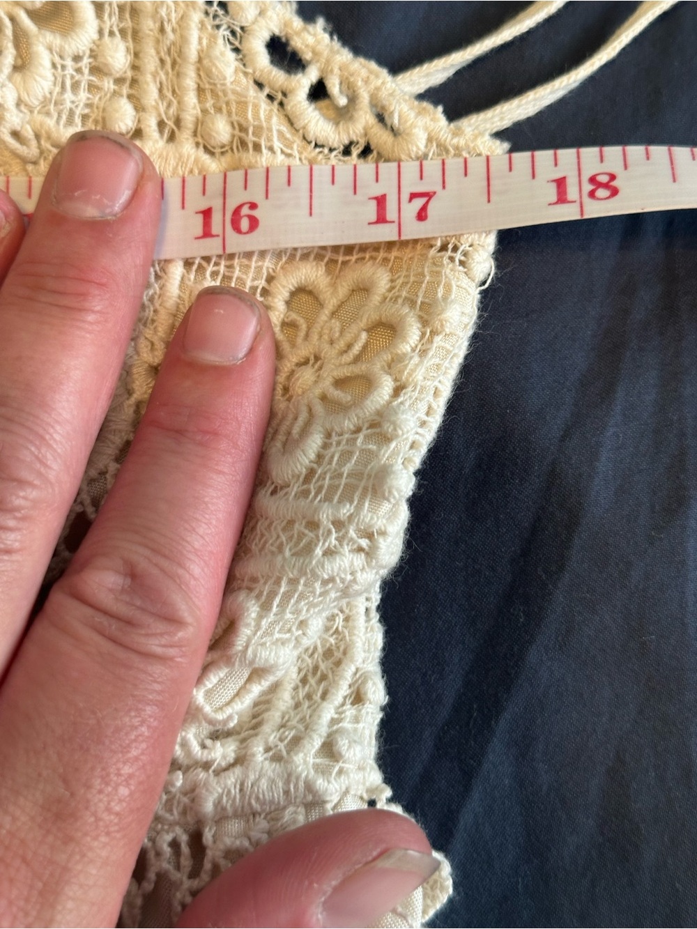 Free People Beige Crochet High-Low Dress - Picture 14 of 16